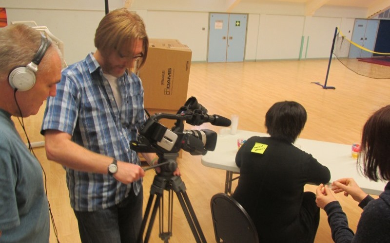 Filming another sequence in 'Unlabelled'