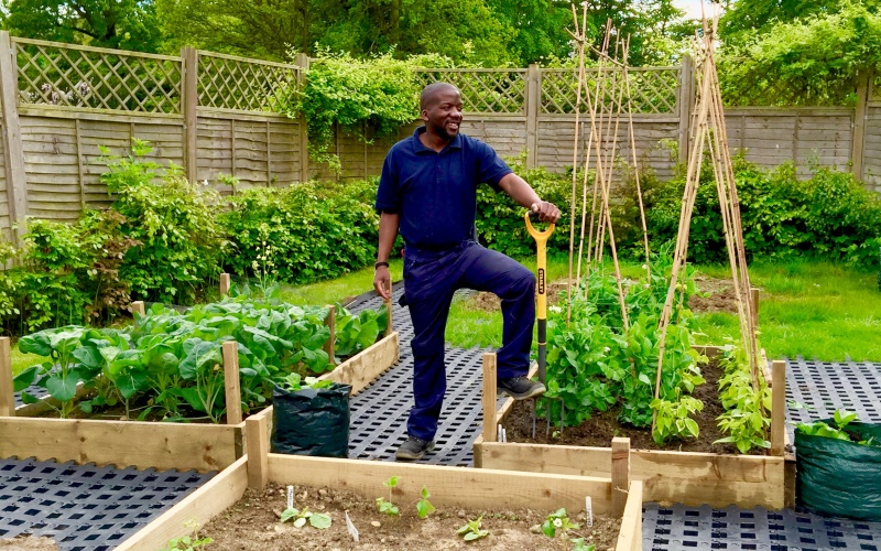 Cygnet Hospital Godden Green's allotment - the service was praised for its outdoor spaces by the review team.