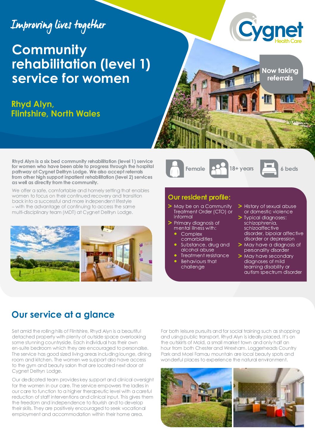 Download the Rhyd Alyn flyer PDF