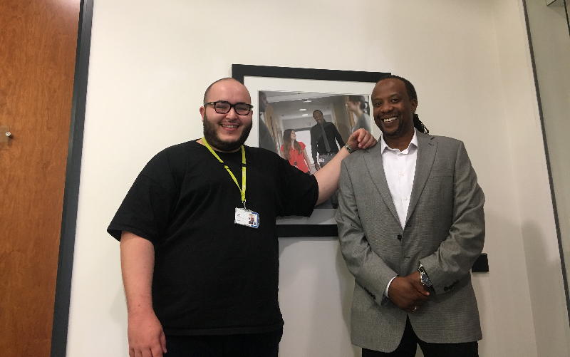 Raf Hamaizia (left) with Masimba Kamba from Cygnet Raglan House