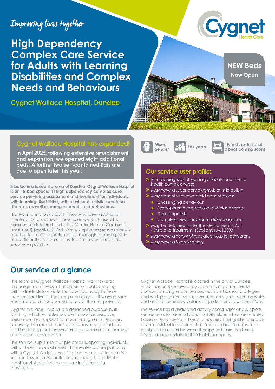 Download the Cygnet Wallace Hospital flyer PDF