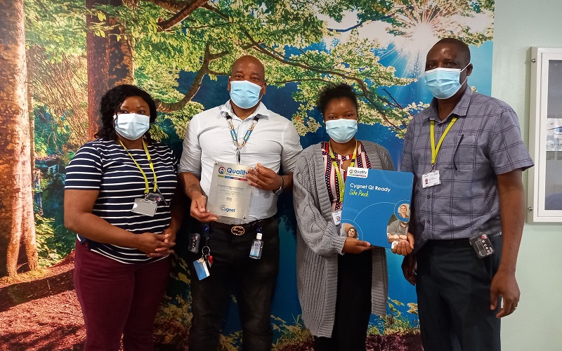 The team at Cygnet Lodge Lewisham with their QI ready certificate