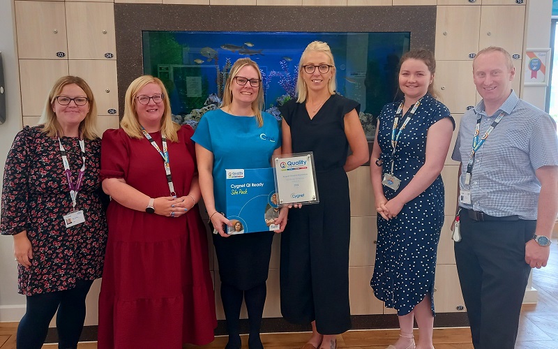 The team at Cygnet Hospital Maidstone with their QI ready certificate