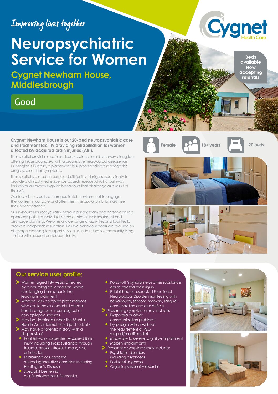 Download the Cygnet Newham House flyer PDF