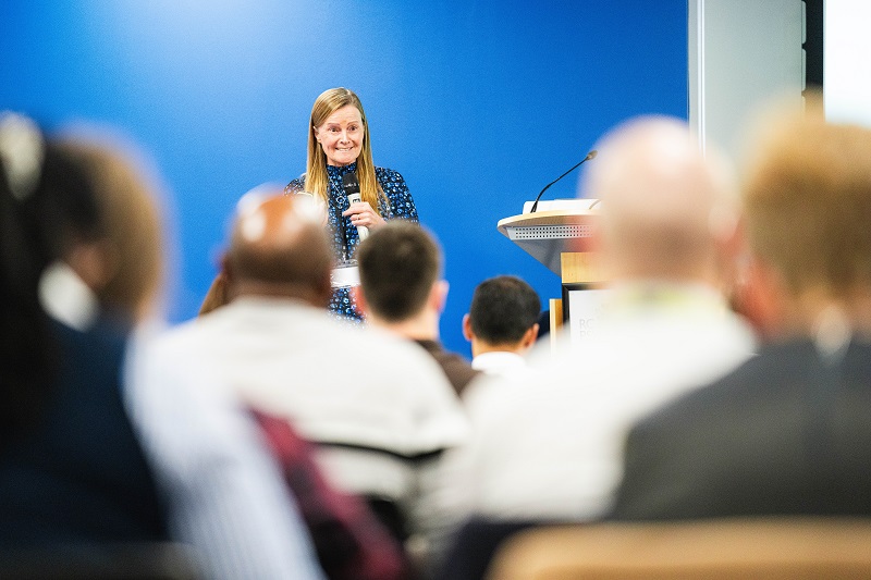 Jenny Langley giving her talk at the conference on the importance of supporting carers