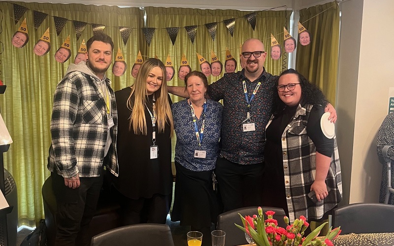 Pauline and some of her team at Cygnet Aspen House