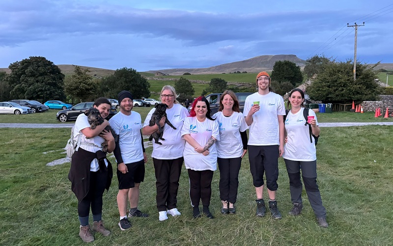 The full team including Denise and Richmond the dogs