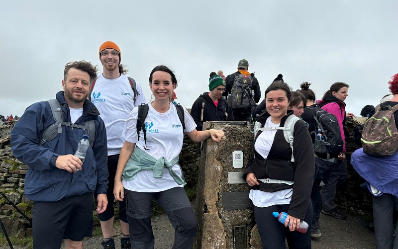 At the top of Whernside