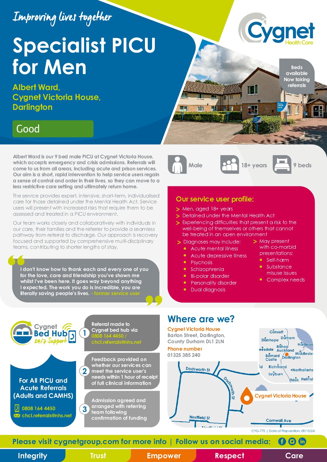 Download the Albert Ward Flyer PDF