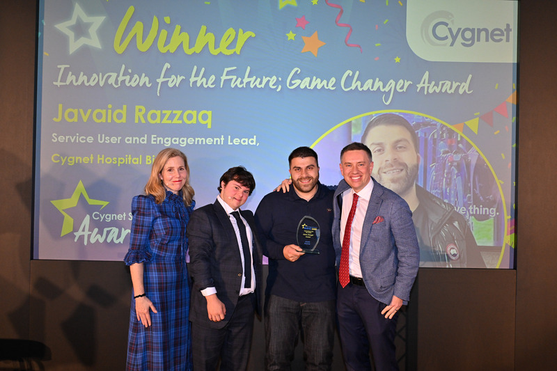 Javaid accepting her award