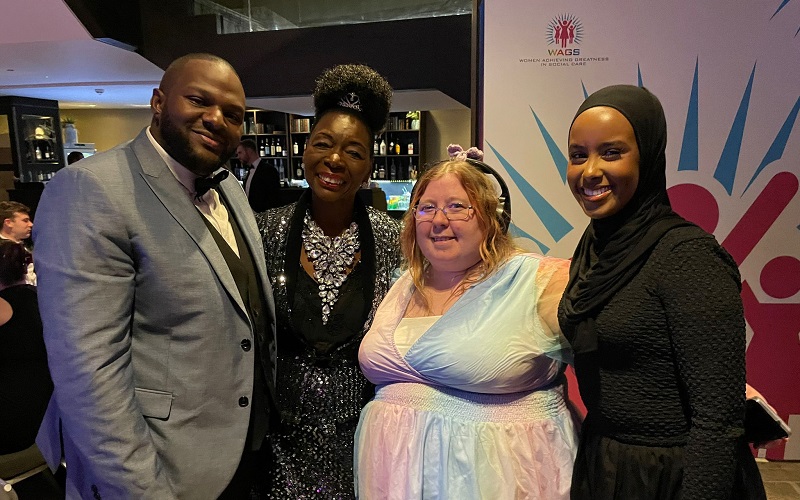 Vicki with Riccardo, Sagal and Baroness Floella Benjamin