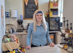Georgia working in the Recovery College Cafe at Cygnet Hospital Kewstoke