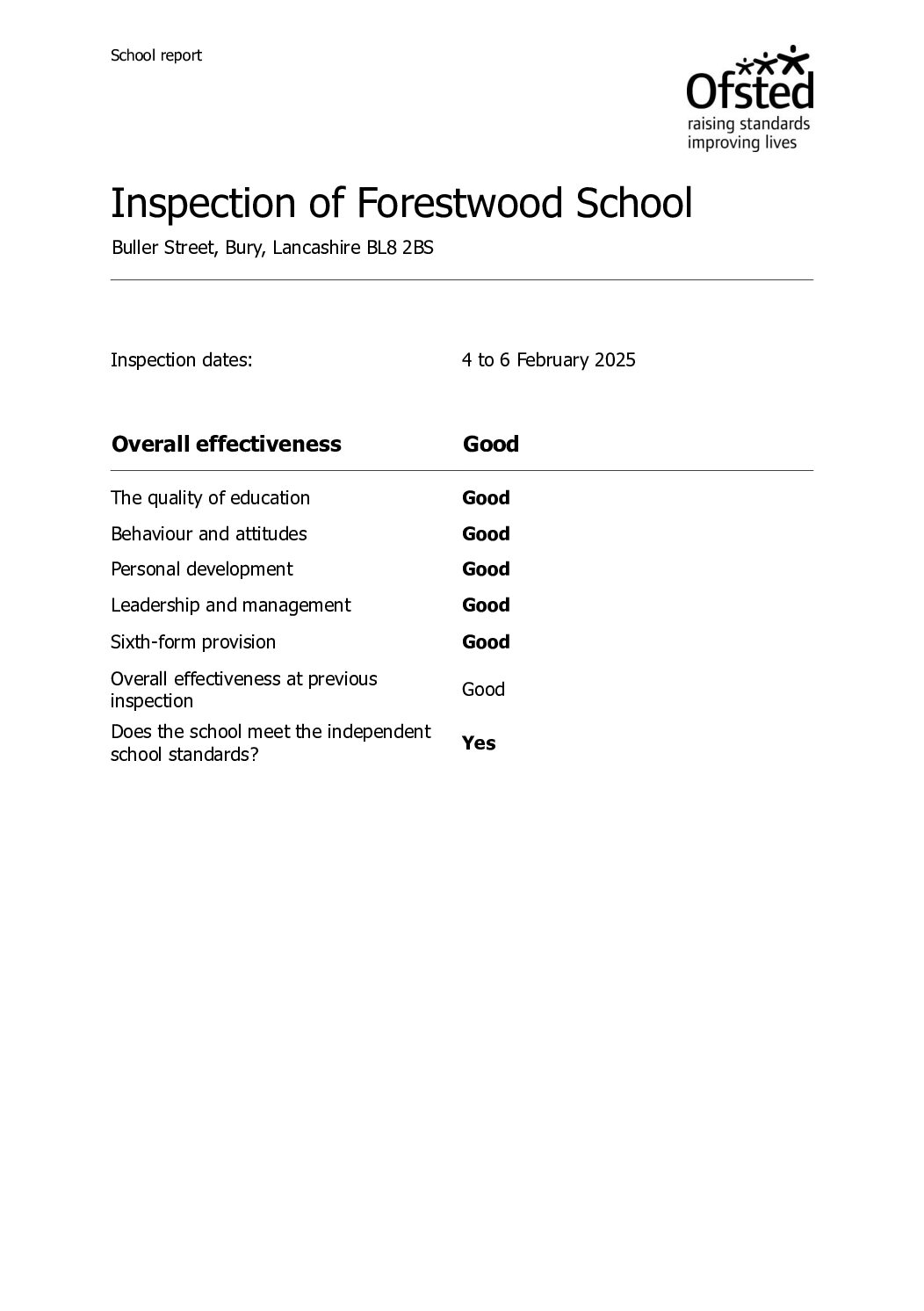 Read the full Ofsted report PDF