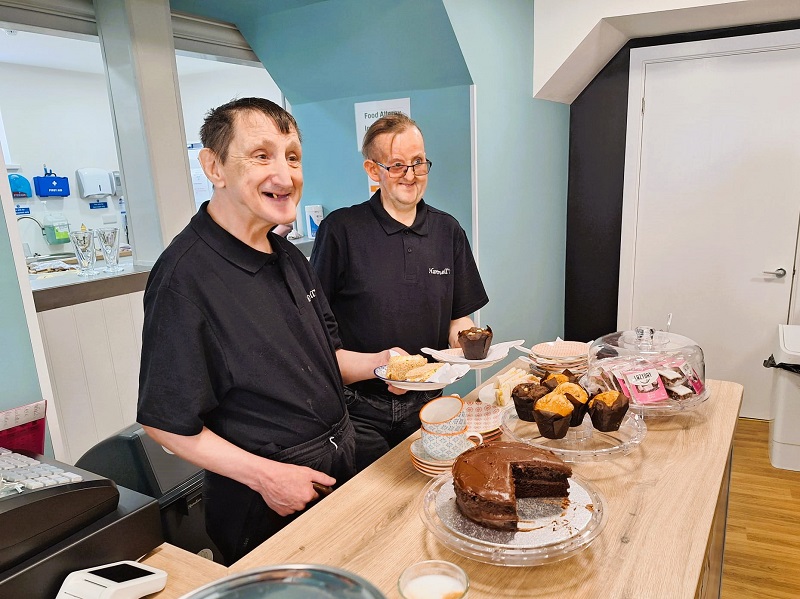 Two of the residents ready to take orders