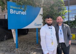 Jamil (left) with Cygnet Brunel Hospital Manager Jamie Green