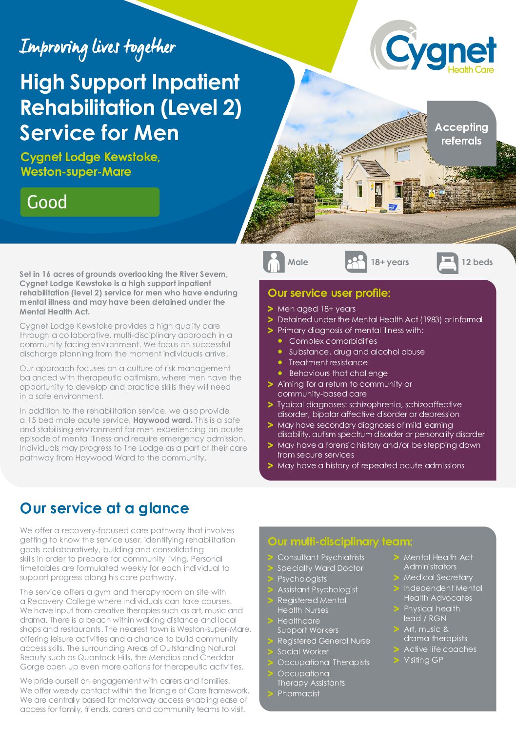 Download the Cygnet Lodge Kewstoke flyer PDF