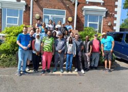 The Sedgley team ready for their walk