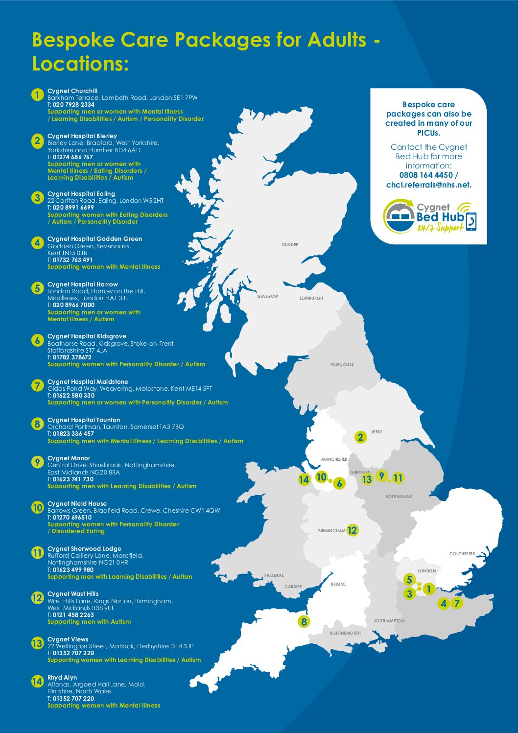 Map of care package locations PDF