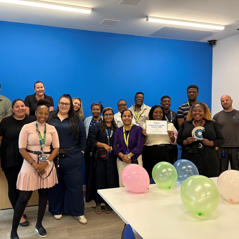 The team from Cygnet Hospital Stevenage