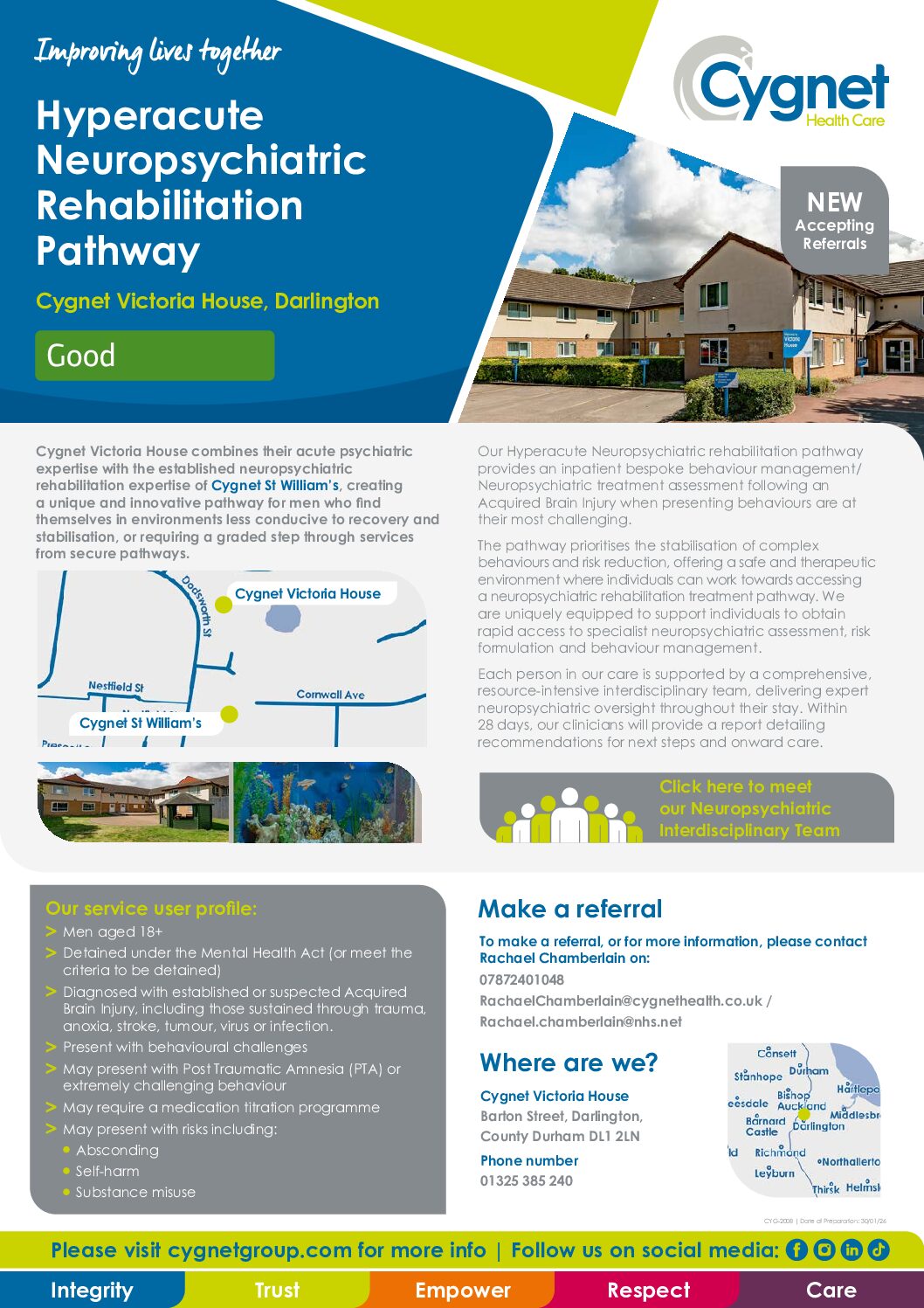 Download the Hyperacute Neuropsychiatric Rehabilitation Pathway flyer PDF